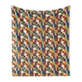 thumbnail image 1 of Circle Pattern Soft Flannel Fleece Throw Blanket, Abstract Vivid Geometric Modern Art with Symmetrical Simple Shapes Print, Cozy Plush for Indoor and Outdoor Use, 50" x 60", Multicolor, by Ambesonne, 1 of 6