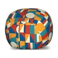 thumbnail image 1 of Circle Pattern Storage Toy Bag Chair, Abstract Vivid Geometric Modern Art with Symmetrical Simple Shapes Print, Stuffed Animal Organizer Washable Bag, Small Size, Multicolor, by Ambesonne, 1 of 3