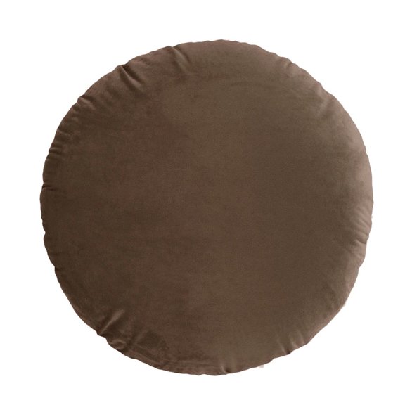 Circle Pillow Cover, Solid Color Round Throw Pillow Covers, 17.7 Inches Velvet Pillow Sham, Soft Warm Decorative Cushion Case for Bed, Sofa, Floor, Home Decoration