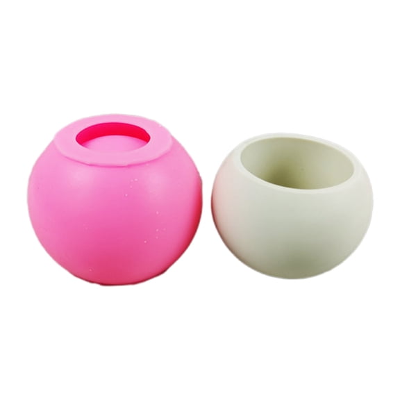Circle Planter Silicone Mold Round Plaster Flower Pot Mold DIY Candle Cup Mold Flower Vase Epoxy Resin Casting Mold