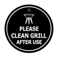 thumbnail image 1 of Circle Please Clean Grill After Use Sign (Black) - Large, 1 of 5
