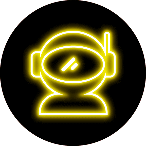 Circle Plus Astronaut Neon Graphic Style Wall or Door Sign | Live Streamer Gaming Themed Decoration -Small