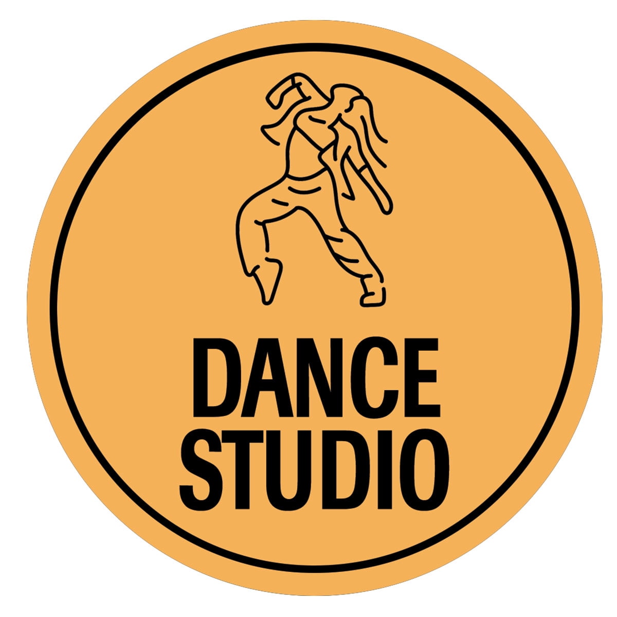 Circle Plus Dance studio Wall or Door Sign | Easy Installation ...