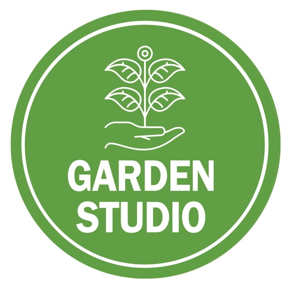 Circle Plus Garden Studio Wall or Door Sign | Easy Installation | Business & Studio Signage - Medium