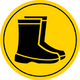 thumbnail image 1 of Circle Plus Safety Boots Wall or Door Sign | Easy Installation | Health & Safety Signage - Medium, 1 of 7
