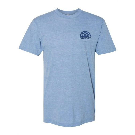 Circle Pocket Logo Triblend Track T-Shirt - Athletic Blue - Royal Logo - X-Large