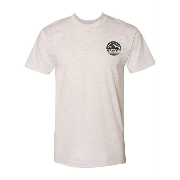 Circle Pocket Logo Triblend Track T-Shirt - Oatmeal - Black Logo - 2X-Large