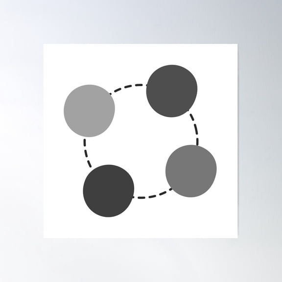 Circle Process Chart Poster Wall Art, Modern Wall Decor For Living Room Bedroom, 30x30 UNFRAMED