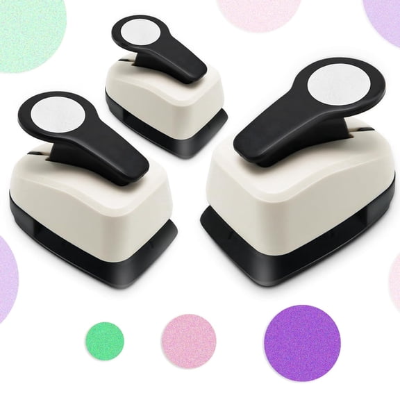 Circle Punch Set 3 PCS, Paper Punches for Crafting, Circle Hole Punch, Hole Puncher for Crafts, 1", 5/8", 3/8" Paper Puncher for Scrapbooking Card Making DIY Crafts