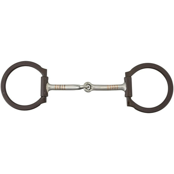 Circle R by Reinsman D Ring Snaffle Bit Brown Iron