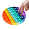 thumbnail image 1 of Circle - Rainbow Fidget Toys with Popping Sounds, BPA Free Silicone Push Bubbles Autism Stress Sensory Toy Reliever Office School Game Crafts for Kids Adults, 1 of 1