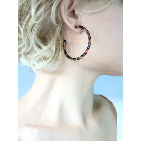 Circle Resin Hoop Earrings