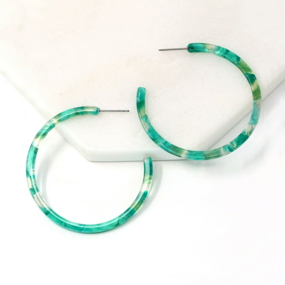 Circle Resin Hoop Earrings