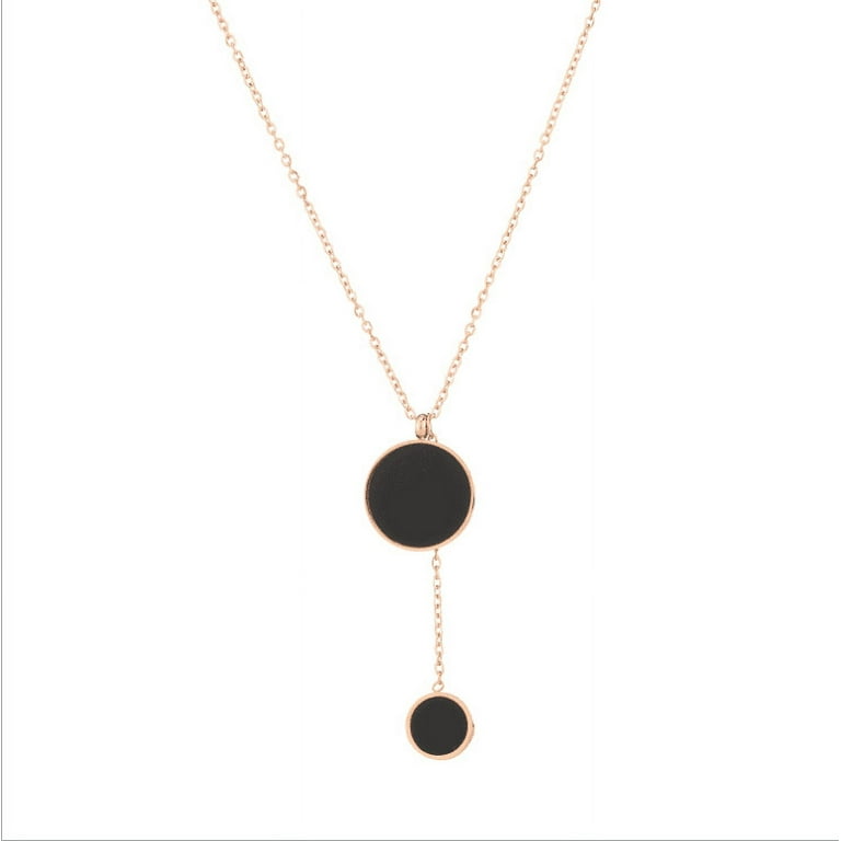 Circle Round Pendant Charm Necklace Chain