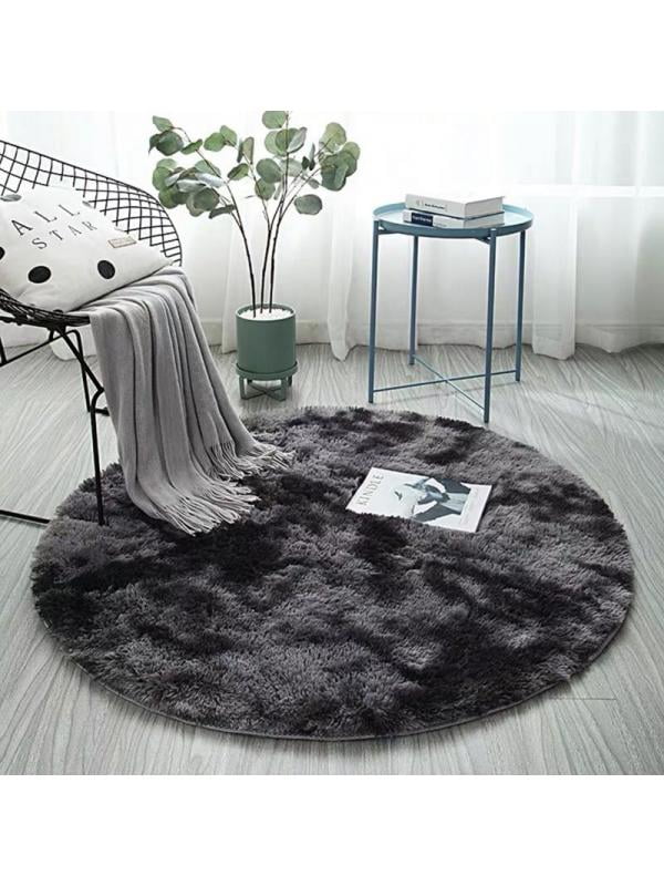 Circle Round Shaggy Rugs Large Living Room Bedroom Plush Carpet Thick