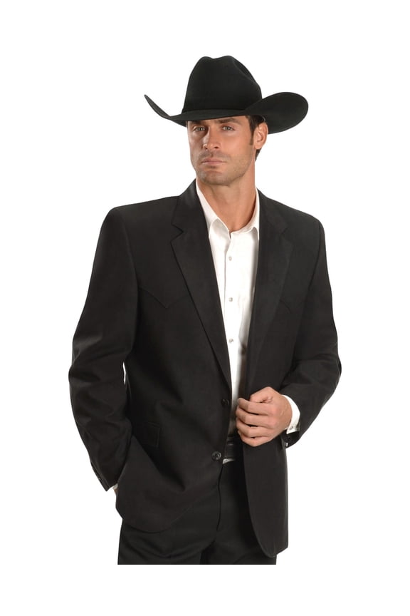 Men's Microsuede Sportcoat Reg, Tall Black 48 T