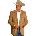 thumbnail image 1 of Circle S Western Sport Coat Mens Houston Point Yoke 38 R Camel CC4625, 1 of 2