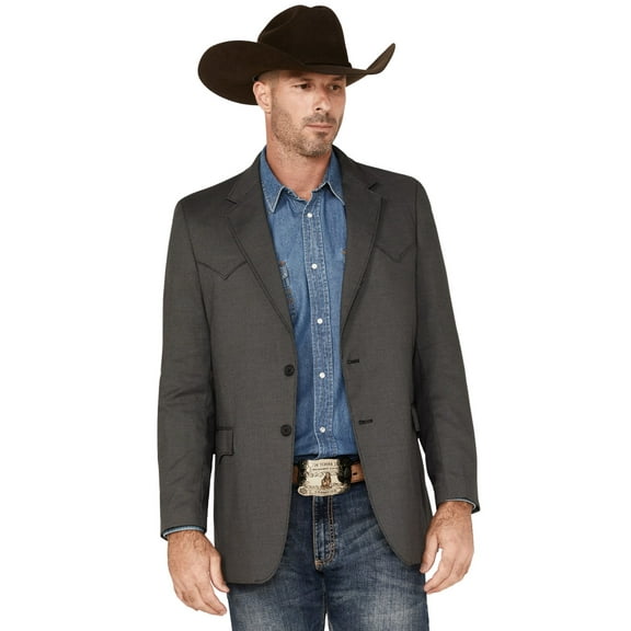 Circle S Men's Plano Sportcoat Black 46 REG