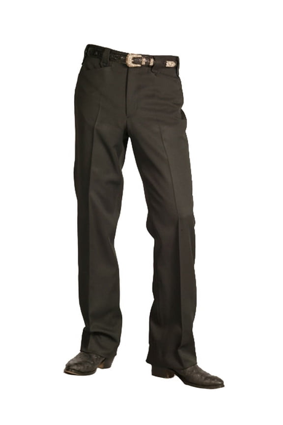 Mens Black Polyester Ranch Dress Pants 38
