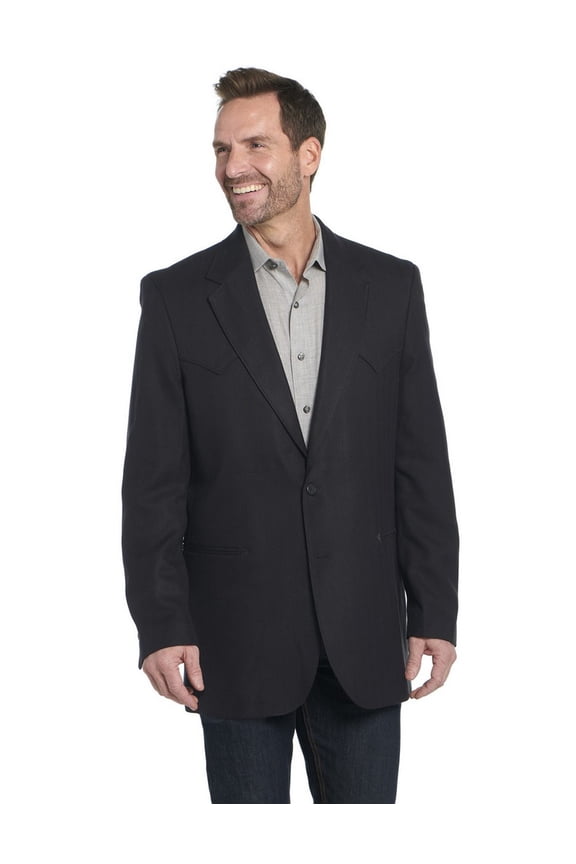 Western Sport Coat Mens Carson City Button 42 R Black CC2144