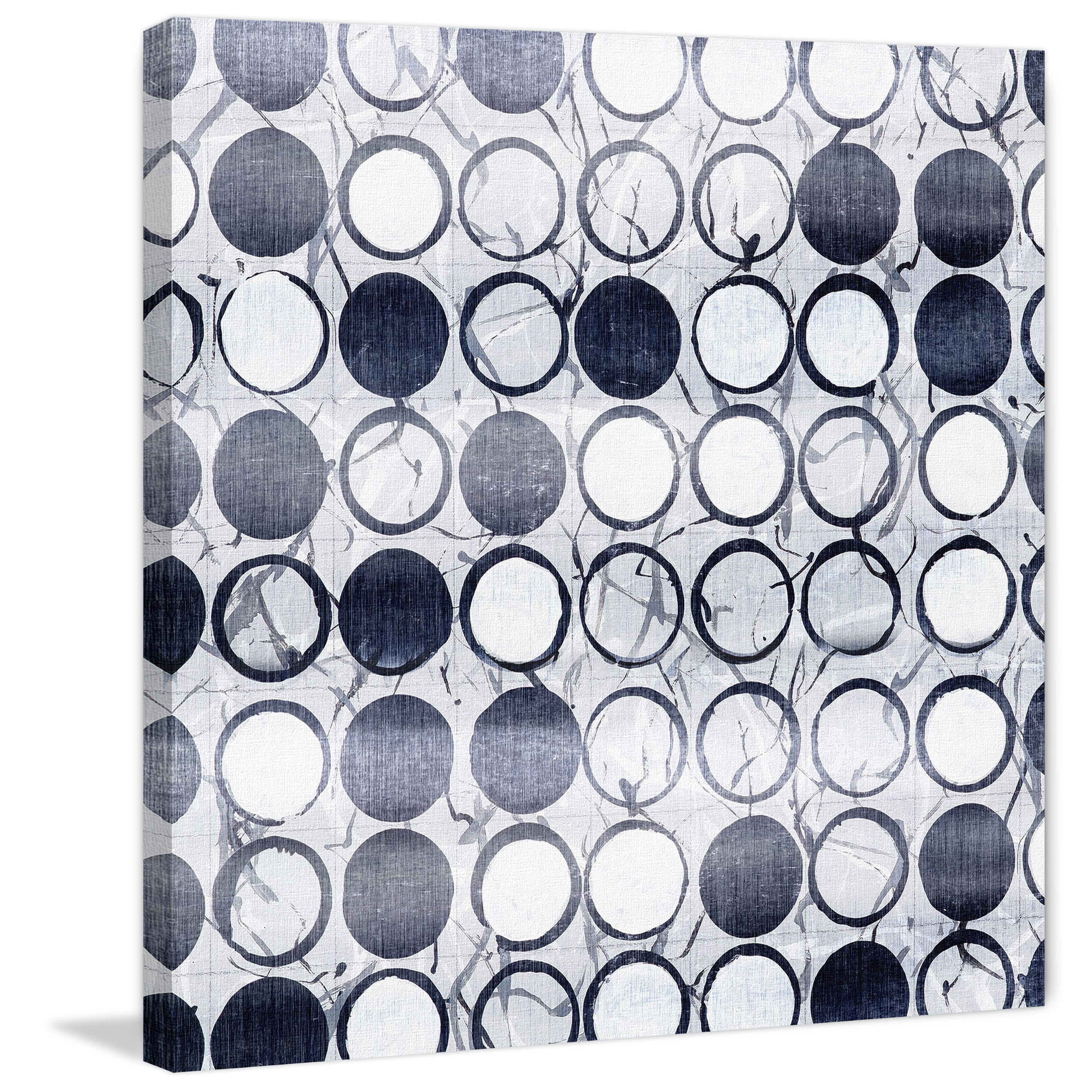 "Circle Shades" Painting Print on Wrapped Canvas