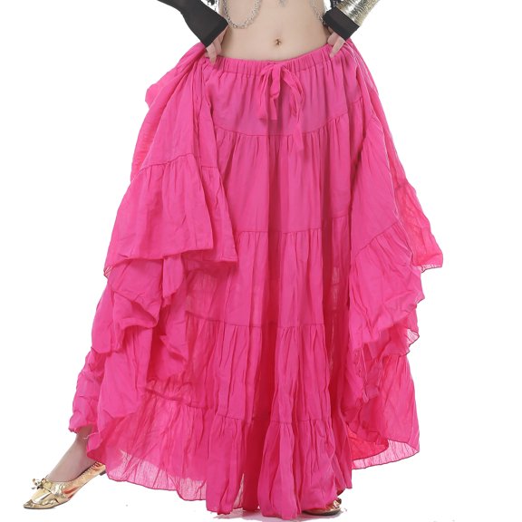 Circle Skirt Non Stretch Fabric Tribal Fusion Gypsy Belly Dance Skirts Womens