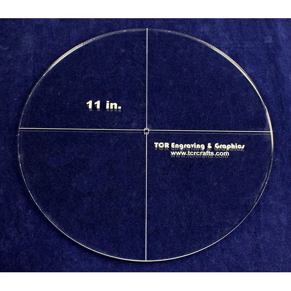 Circle Template 11" - Clear 1/4" Thick- Actual Size