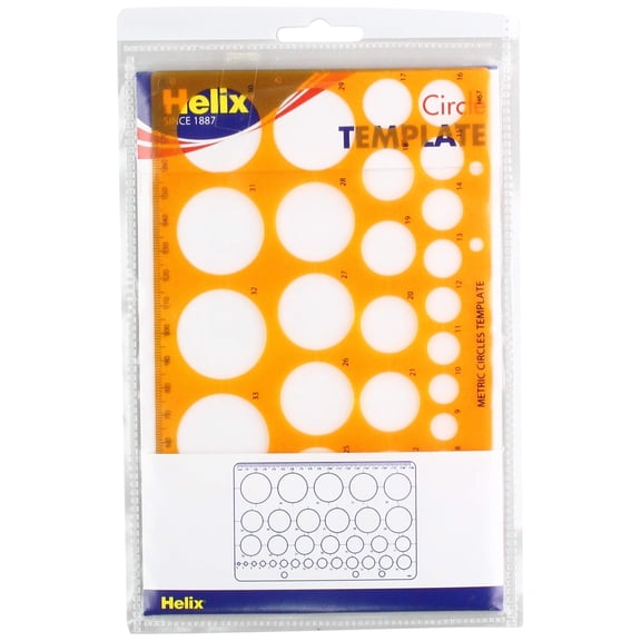Helix Circle Stencil Template - Translucent Orange H67010