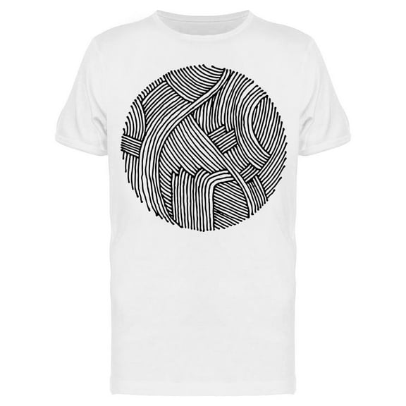 Circle Texturized Circle Design  T-Shirt Men -Image by Shutterstock, Male Large
