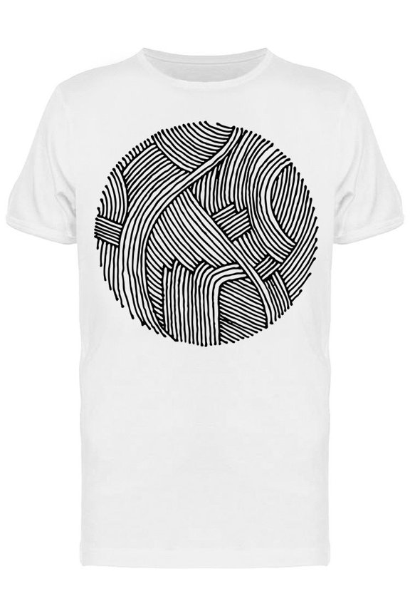 Circle Texturized Circle Design T-Shirt Men -Image by Shutterstock, Male Medium