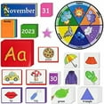 thumbnail image 1 of Circle Time Learning Center Cards Set Including Calendar Weather Letter Counting Rhyme Color Shape., 1 of 6
