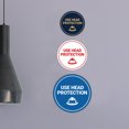 thumbnail image 1 of Circle Use Head Protection Sign (Red) - Large, 1 of 4
