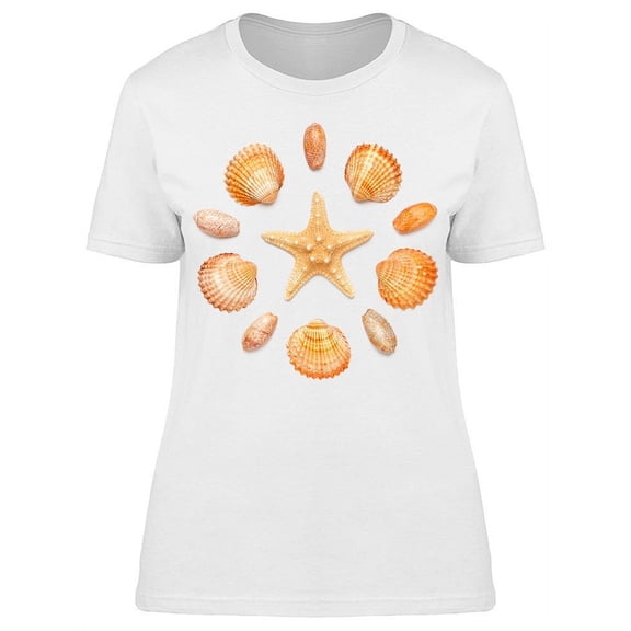 Circle W/Starfish And Shells T-Shirt Women -Image by Shutterstock, Female Medium