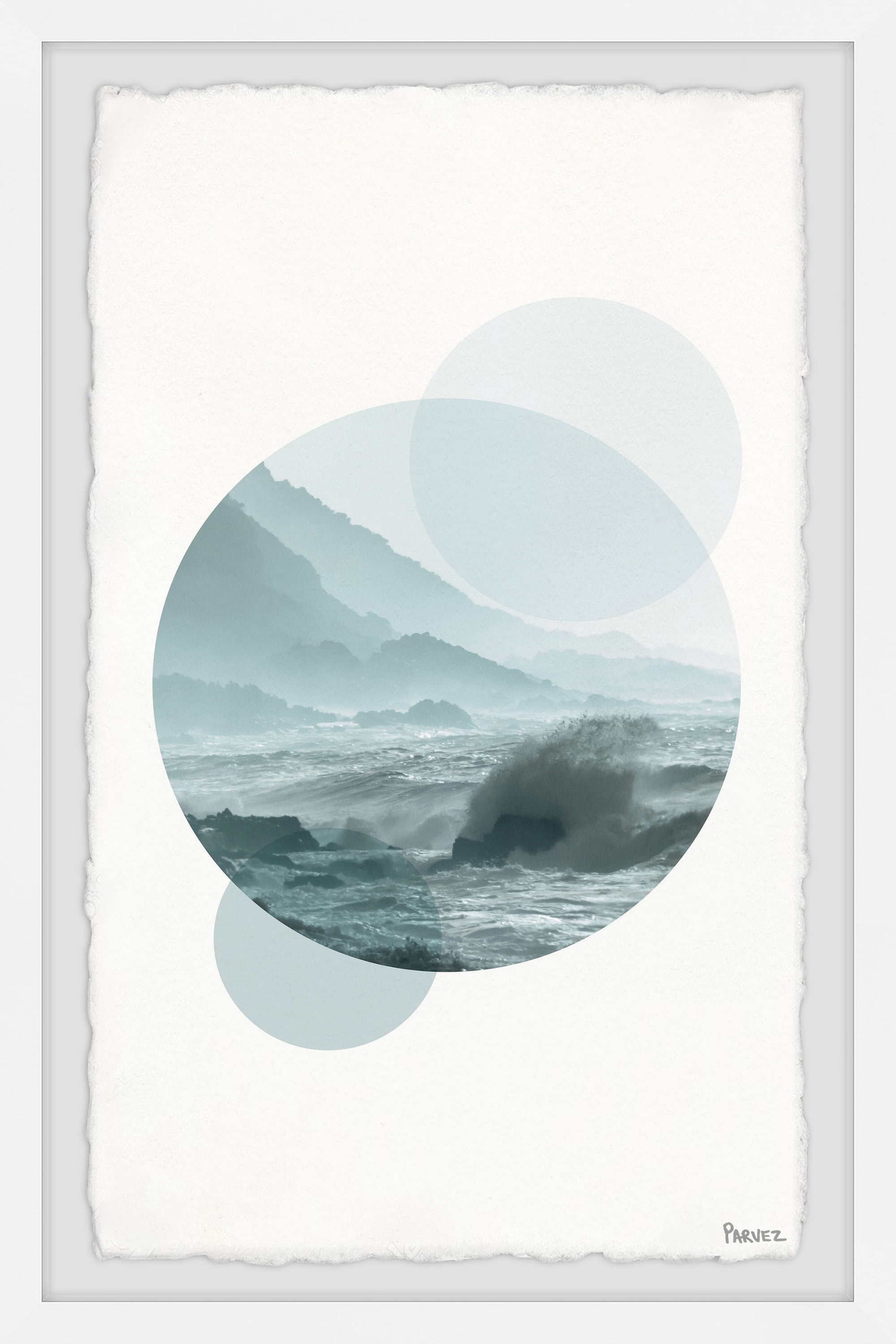 "Circle Waves" Framed Painting Print