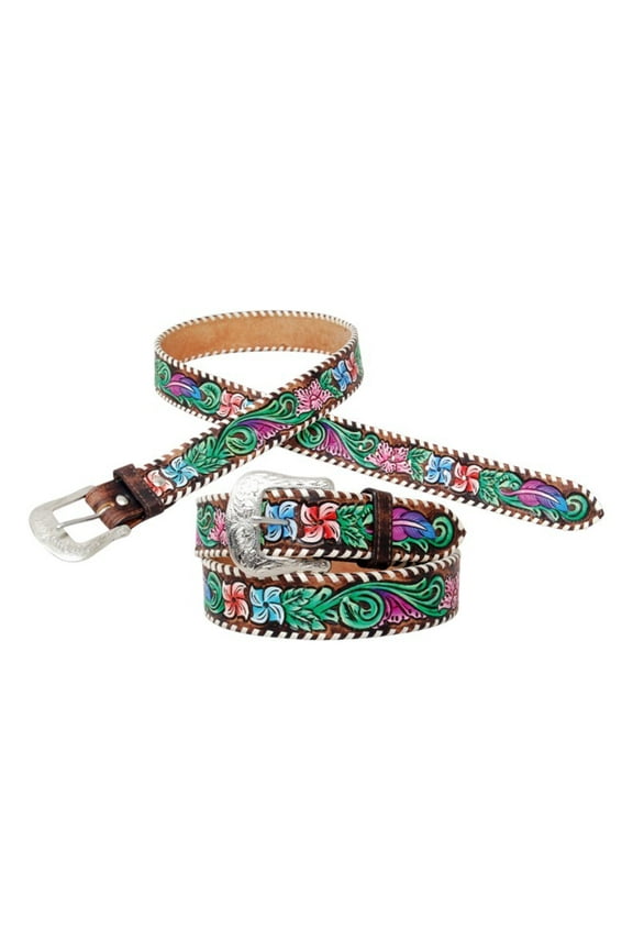 Belt Womens Engraved Vibrant Garden 30 Multi-Color 1001-BT-W