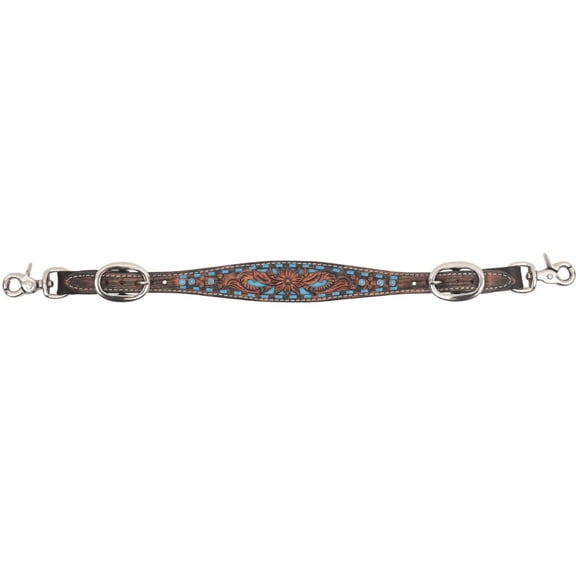 Circle Y Bronco Blue Texas Flower Wither Strap