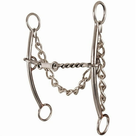 Classic Equine Carol Goostree Pickup Shank Gag Barrel Bit with Twisted Wire Dr. Bristol