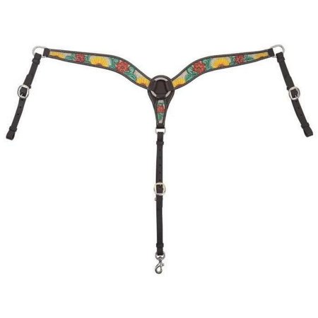Circle Y Saddlery Rising Sunflower Breast Collar
