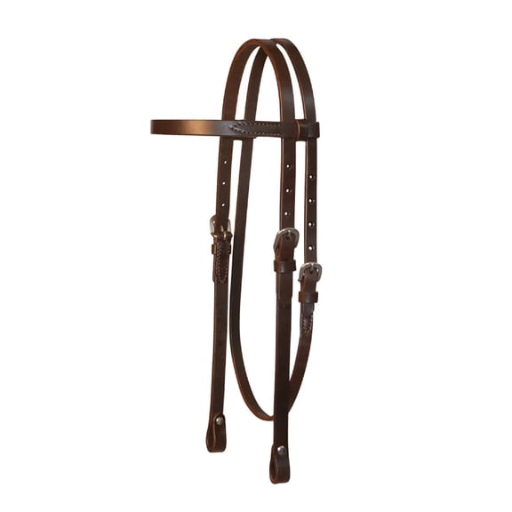 Circle Y Single Ply 5/8in Browband Headstall Walnu