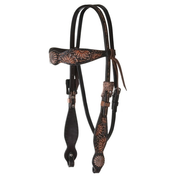 Circle Y Saddlery 5/8 Inch Vintage Chocolate Sunflower Bro