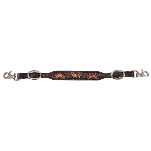 Circle Y Saddlery Vintage Chocolate Sunflower Wither Strap