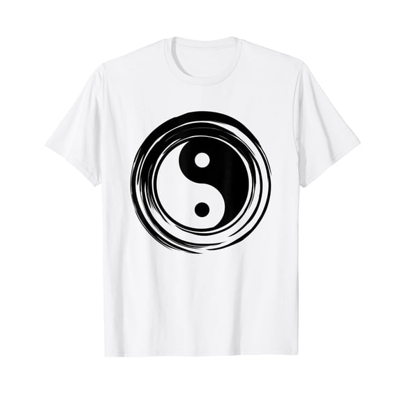 Circle Yin-Yang Black T-Shirt