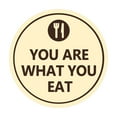 thumbnail image 1 of Circle You Are What You Eat Sign (Ivory/Dark Brown) - Small, 1 of 5
