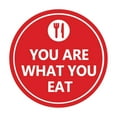 thumbnail image 1 of Circle You Are What You Eat Sign (Red) - Small, 1 of 5