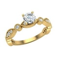 thumbnail image 1 of Circle and Marquee Design Round Brilliant Diamond Rings 14K Gold 0.70 CT TW, 1 of 5