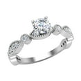 thumbnail image 1 of Circle and Marquee Design Round Brilliant Diamond Rings 14K White Gold 0.70 CT TW (G,SI1), 1 of 5