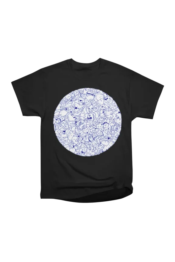 Circle doodle cute illustration design by shoosh T-Shirt Tee Gift For Him Merch For Her Ap