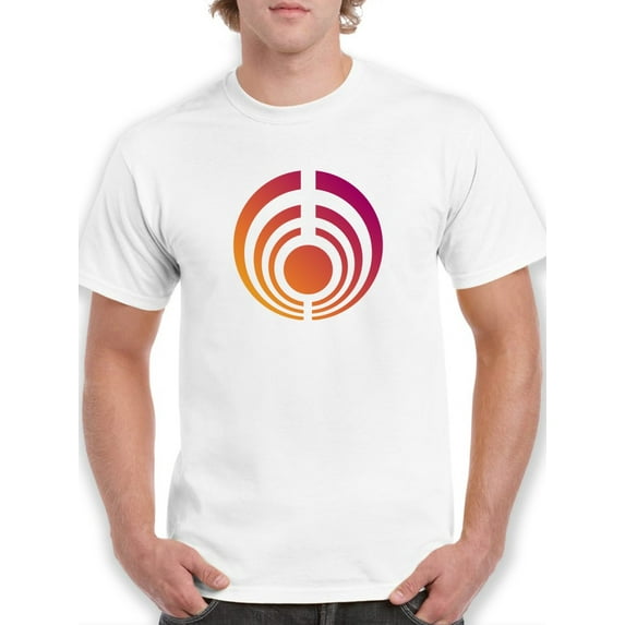Circle in sunset colors Men White T-Shirt, Male XX-Large