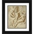 thumbnail image 1 of Circle of Abraham Bloemaert 12x14 Black Ornate Wood Framed Double Matted Museum Art Print Titled: The Three Fates (1590-1600), 1 of 5
