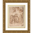 thumbnail image 1 of Circle of Andrea Mantegna 19x24 Gold Ornate Framed and Double Matted Museum Art Print Titled - The Descent into Limbo (Mid-15th Century), 1 of 4